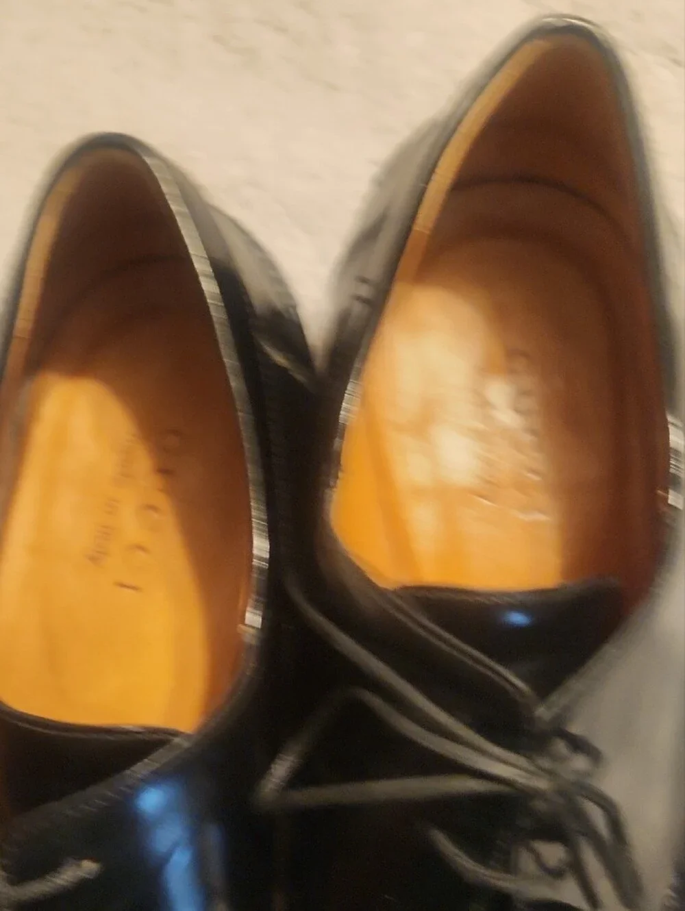 Gucci Black Leather Lace-Up Derbies with Stitched Apron - Picture 10 of 11